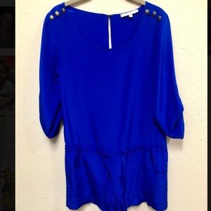 Amanda Uprichard royal blue dressy romper